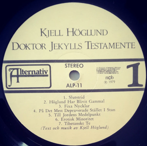Kjell Höglund : Doktor Jekylls Testamente (LP, Album)