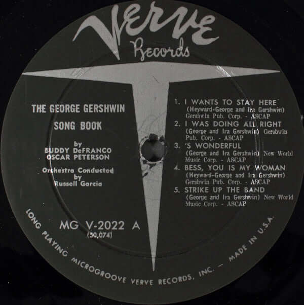 Buddy DeFranco And Oscar Peterson : The George Gershwin Song Book (LP, Album, Mono)