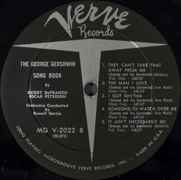 Buddy DeFranco And Oscar Peterson : The George Gershwin Song Book (LP, Album, Mono)