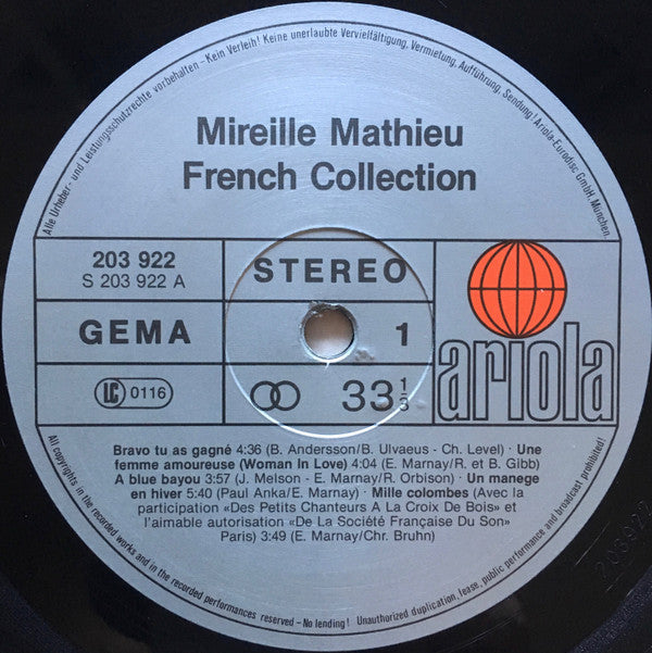 Mireille Mathieu ~ French Collection (Vinyl) - Djungel & Jazz