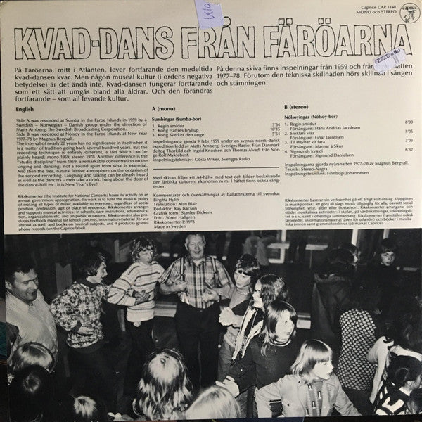 Various ~ Kvad-dans Från Färöarna (Vinyl) - Djungel & Jazz