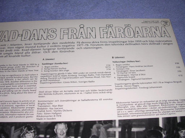 Various ~ Kvad-dans Från Färöarna (Vinyl) - Djungel & Jazz