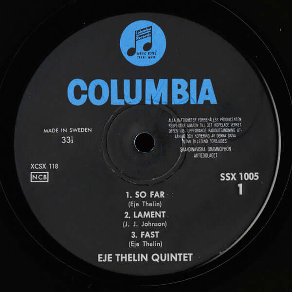 Eje Thelins Kvintett : So Far (LP, Album)
