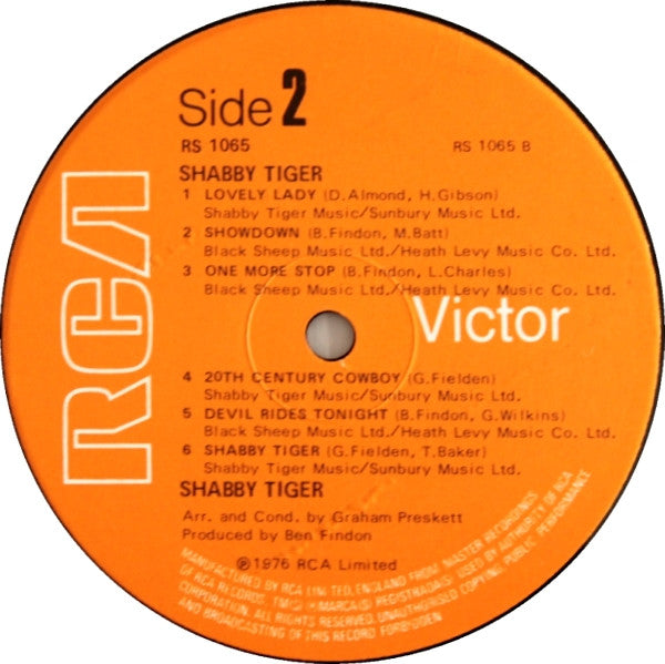 Shabby Tiger ~ Shabby Tiger (Vinyl) - Djungel & Jazz