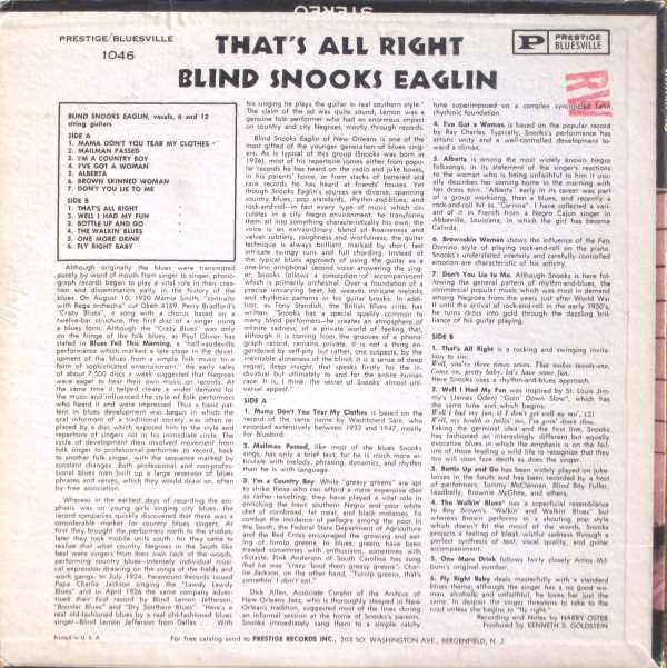 Snooks Eaglin : That's All Right (LP, Album)