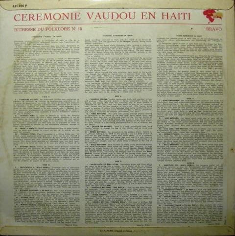 Maurice Bitter : Cérémonie Vaudou En Haïti (LP, Album, RE)