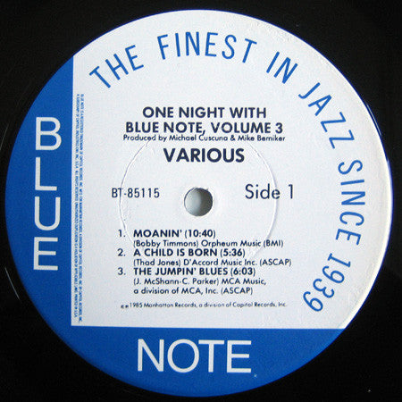 Various ~ One Night With Blue Note (Vinyl) - Djungel & Jazz