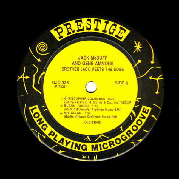 Brother Jack McDuff And Gene Ammons : Brother Jack Meets The Boss (LP, Album, RE, RM)