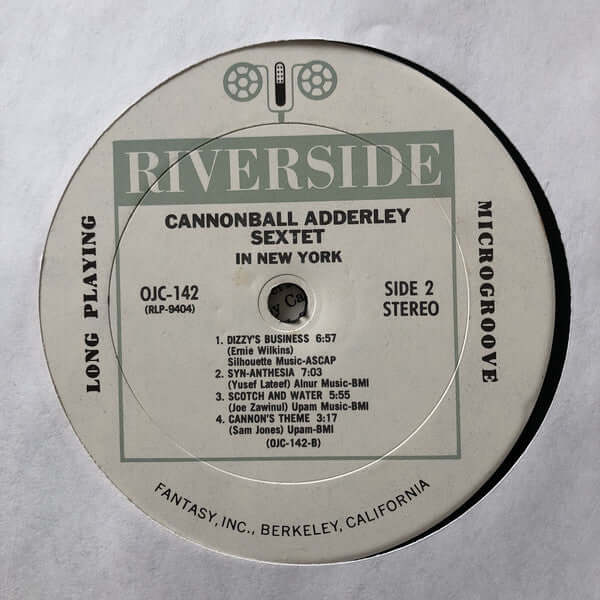 Cannonball Adderley Sextet : In New York (LP, Album, RE)