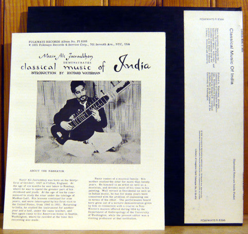 Nazir Jairazbhoy : Classical Music Of India (LP)