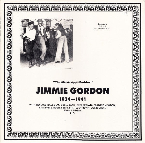 Jimmie Gordon : 1934-1941 ("The Mississippi Mudder") (LP, Comp, Mono, Ltd, RM)