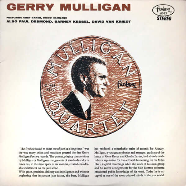 Gerry Mulligan Quartet Featuring Chet Baker, Chico Hamilton Also Paul Desmond, Barney Kessel, Dave Van Kriedt : Gerry Mulligan/Paul Desmond (LP, Comp, RE, RM, Red)