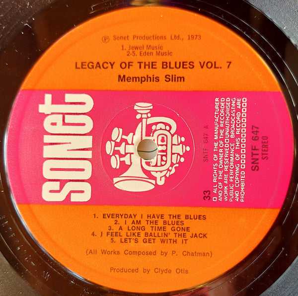 Memphis Slim : The Legacy Of The Blues Vol. 7 (LP, Album)