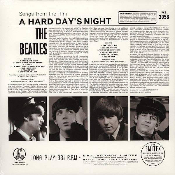 The Beatles ~ A Hard Day's Night (Vinyl) - Djungel & Jazz