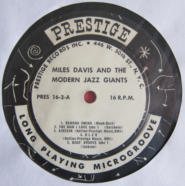 Miles Davis : Miles Davis And The Modern Jazz Giants (LP, Comp)