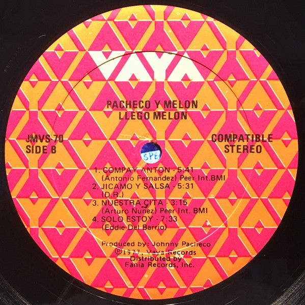 Pacheco y Melón : Llego Melon (LP, Album)