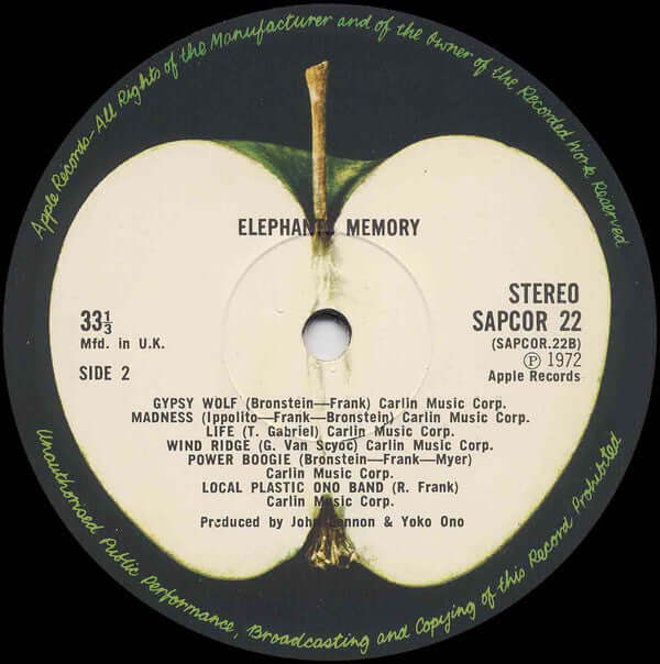 Elephant´s Memory ~ Elephant's Memory (Vinyl) - Djungel & Jazz