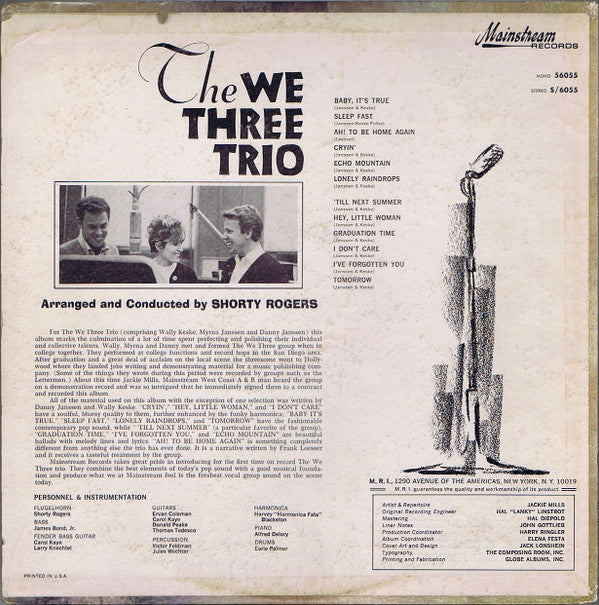The We Three Trio ~ The We Three Trio (Vinyl) - Djungel & Jazz