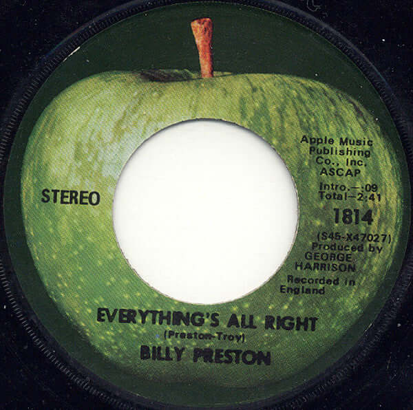 Billy Preston : Everything's All Right (7", Single, Los)