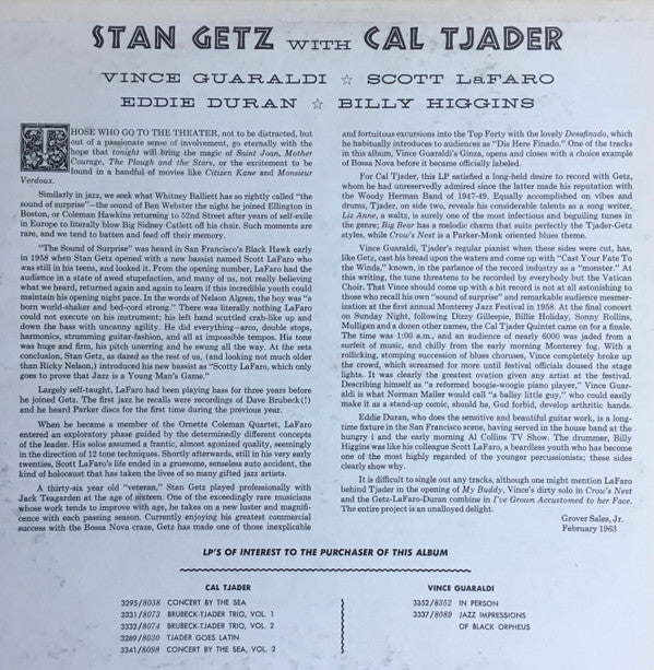 Stan Getz : Stan Getz (LP, Album, RE)