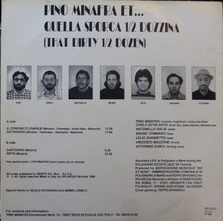 Pino Minafra, Carlo Actis Dato, Antonello Salis, Bruno Tommaso, Lelio Giannetto, Vincenzo Mazzone, Vittorino Curci ~ Pino Minafra Et... Quella Sporca 1/2 Dozzina (Vinyl) - Djungel & Jazz