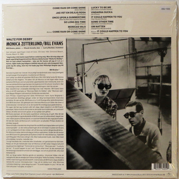 Monica Zetterlund / Bill Evans : Waltz For Debby (LP, Album, RSD, Mono, Ltd, Num, RE)