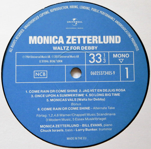 Monica Zetterlund / Bill Evans : Waltz For Debby (LP, Album, RSD, Mono, Ltd, Num, RE)