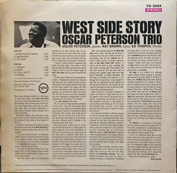 The Oscar Peterson Trio : West Side Story (LP, Album)