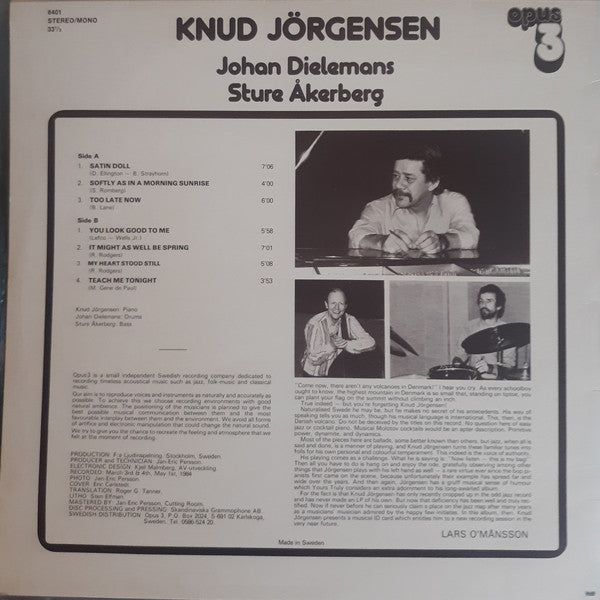 Knud Jörgensen ~ Knud Jörgensen Jazz Trio (Vinyl) - Djungel & Jazz