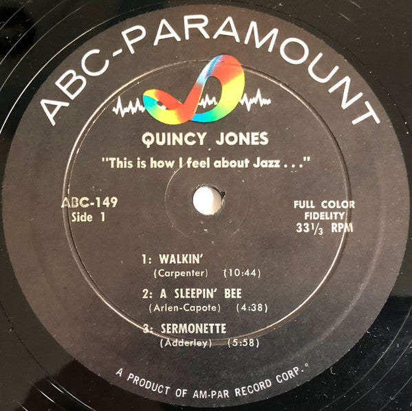 Quincy Jones : This Is How I Feel About Jazz (LP, Album, Mono)