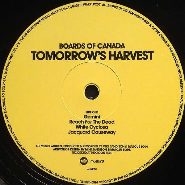 Boards Of Canada : Tomorrow's Harvest (2xLP, Album)