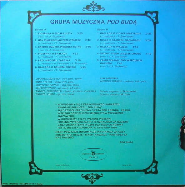 Grupa Muzyczna "Pod Budą"* : Pod Budą (LP, Album, Ora)