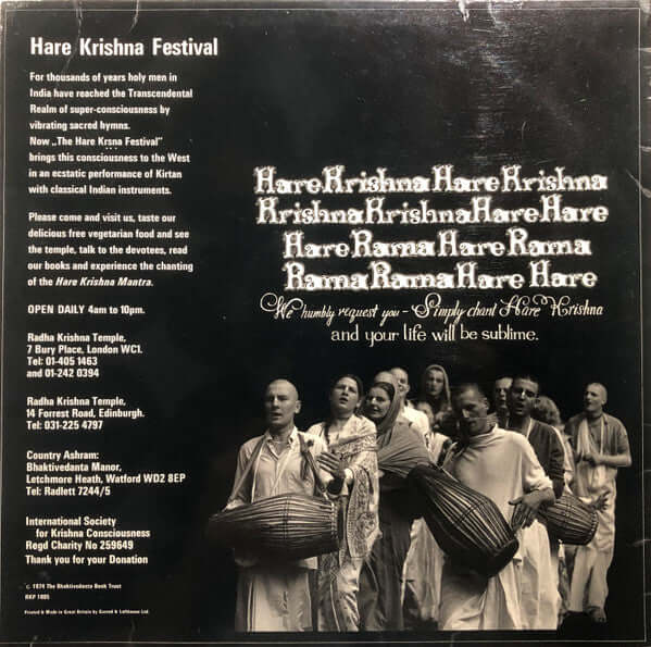 Hare Krsna Festival ~ Hare Kṛṣṇa Festival (Vinyl) - Djungel & Jazz