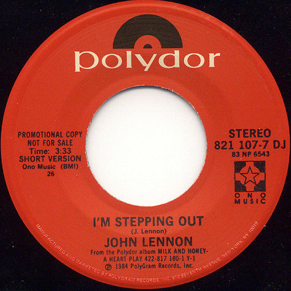 John Lennon ~ I'm Stepping Out (Vinyl) - Djungel & Jazz