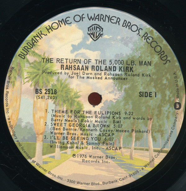 Roland Kirk : The Return Of The 5000 Lb. Man (LP, Album)