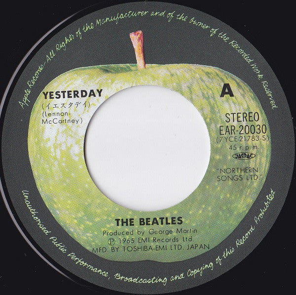 The Beatles : Yesterday / I Should Have Known Better (7", Single, RE)