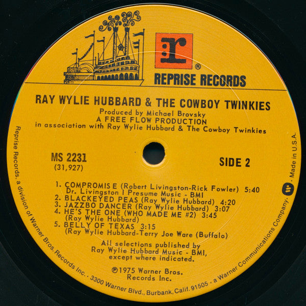 Ray Wylie Hubbard & The Cowboy Twinkies : Ray Wylie Hubbard & The Cowboy Twinkies (LP, Album)