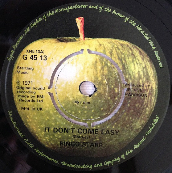 Ringo Starr ~ It Don't Come Easy / Back Off Boogaloo (Vinyl) - Djungel & Jazz