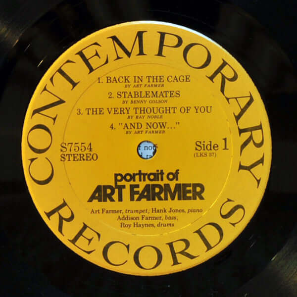 Art Farmer : Portrait Of Art Farmer (LP, Album, RE, Ste)