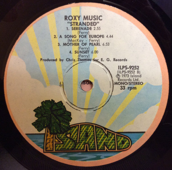 Roxy Music : Stranded (LP, Album, Gat)