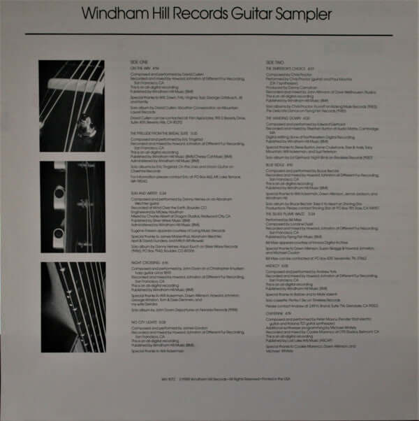 David Cullen / Eric Tingstad / Danny Heines / John Doan / James Gordon / Chris Proctor / Edward Gerhard / Bruce BecVar / Bill Mize / Andrew York / Peter Maunu : Windham Hill Records Guitar Sampler (LP, Smplr)