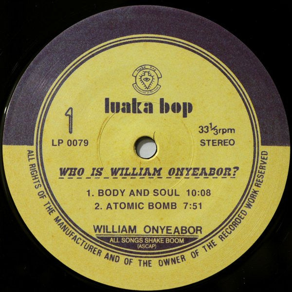 William Onyeabor ~ Who Is William Onyeabor? (Vinyl) - Djungel & Jazz