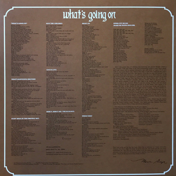 Marvin Gaye ~ What's Going On (Vinyl) - Djungel & Jazz