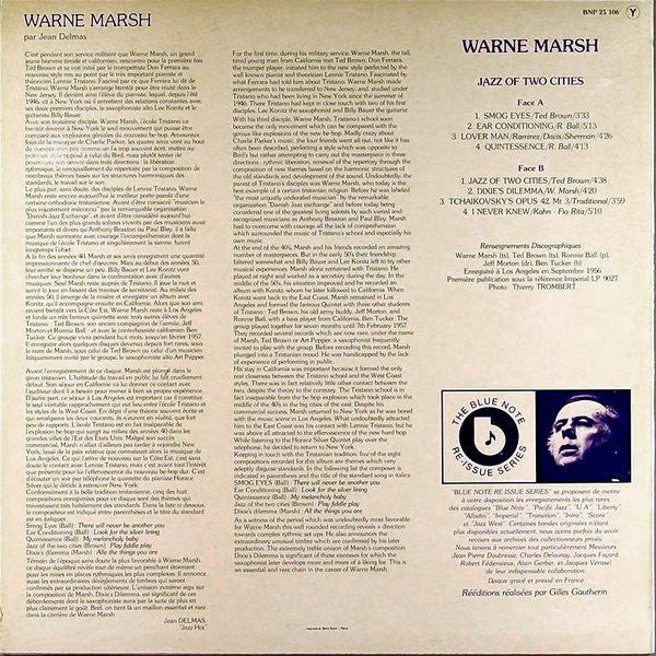 Warne Marsh : Jazz Of Two Cities (LP, Album, RE)