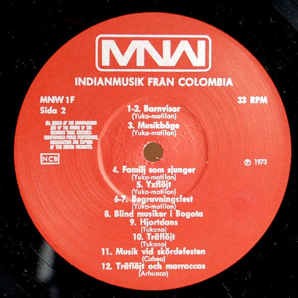 Unknown Artist : Indianmusik Från Colombia (LP)