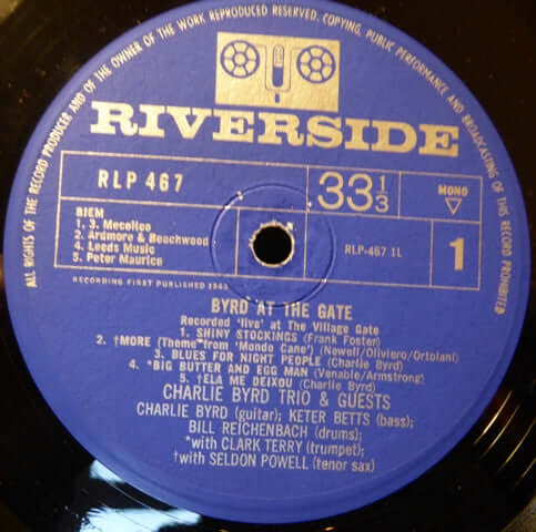 Charlie Byrd Trio ~ Byrd At The Gate (Vinyl) - Djungel & Jazz