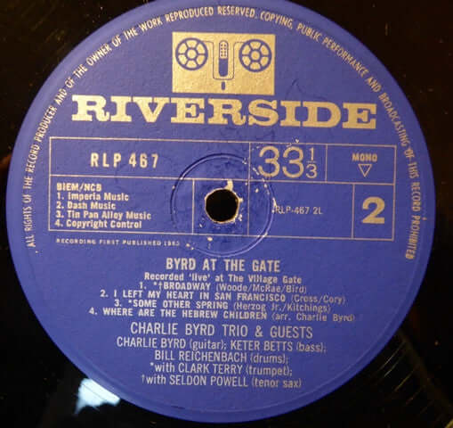 Charlie Byrd Trio ~ Byrd At The Gate (Vinyl) - Djungel & Jazz