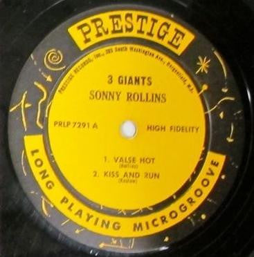 Sonny Rollins, Clifford Brown And Max Roach ~ 3 Giants! (Vinyl) - Djungel & Jazz