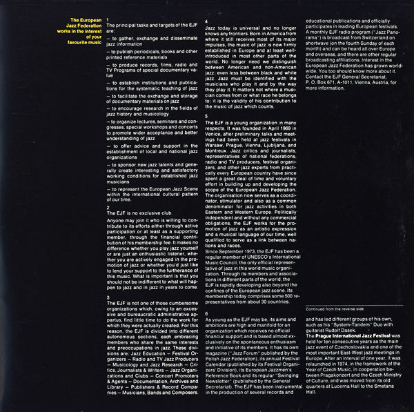 Various ~ From Europe With Jazz Vol. 2 (EJF Presents European Jazz Festival Highlights) (Vinyl) - Djungel & Jazz