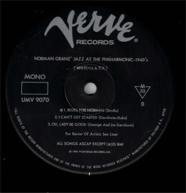 Jazz At The Philharmonic ~ 1940s (Vinyl) - Djungel & Jazz